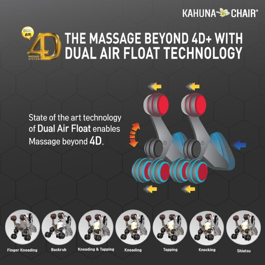 Kahuna NEW SM-9300 Massage Chair: 4D+ Dual Air Flex HSL-Track Infrared Heating