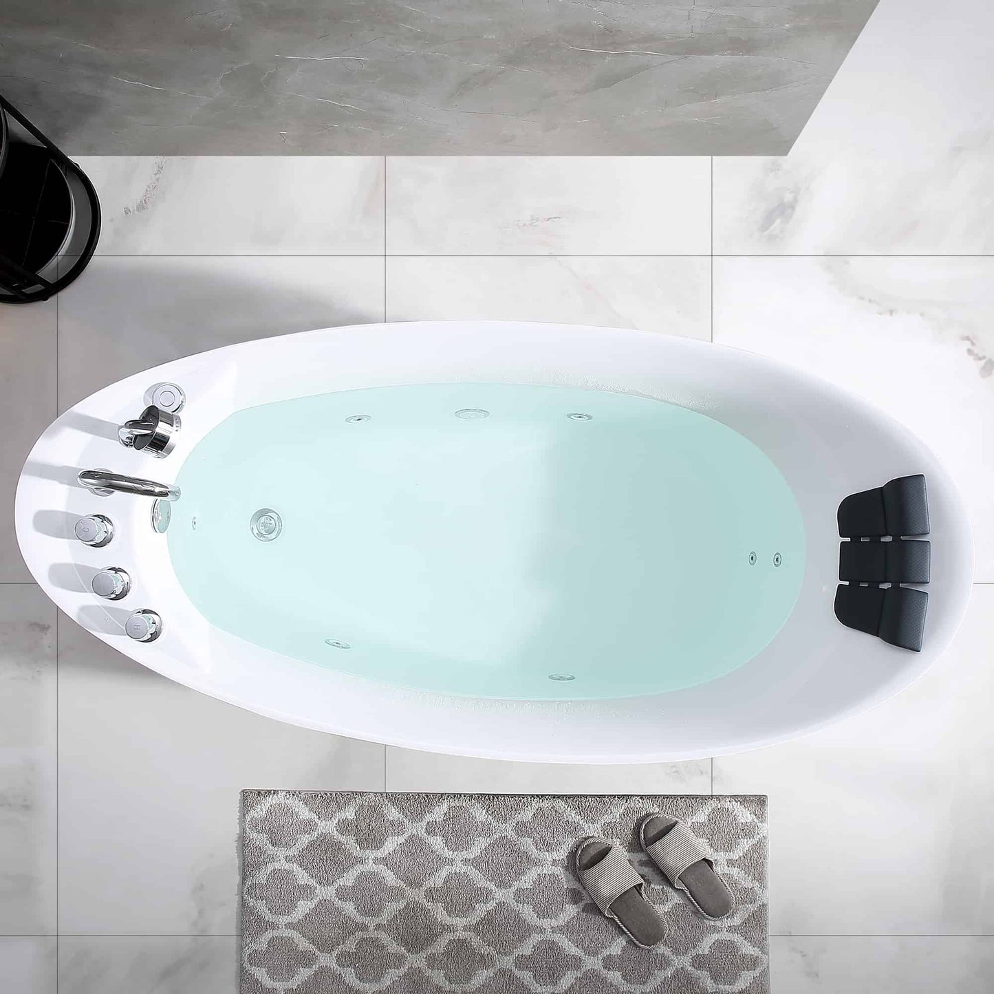 EMPAVA | 67AIS02 67 IN. WHIRLPOOL FREESTANDING BATHTUB