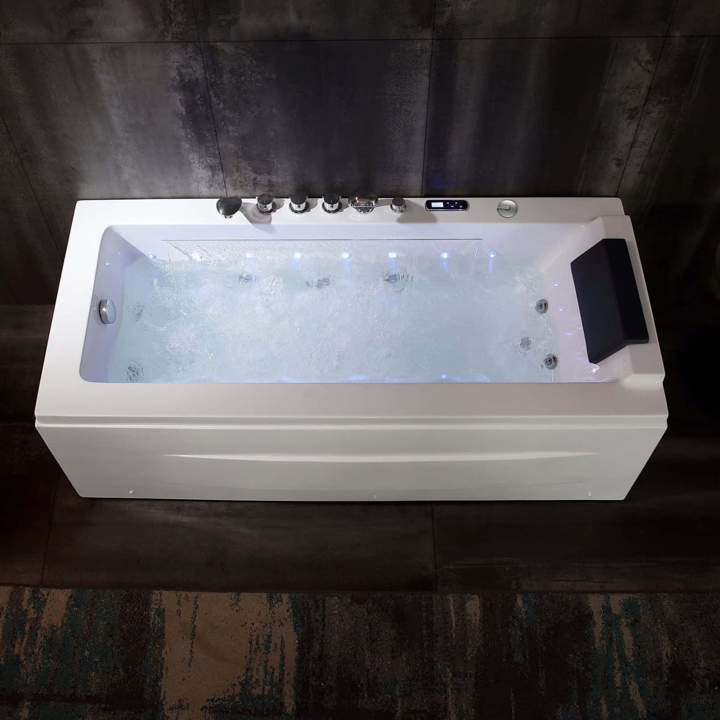 EMPAVA | 67JT351LED 67 IN. WHIRLPOOL COMBINATION MASSAGE WATERFALL BATHTUB