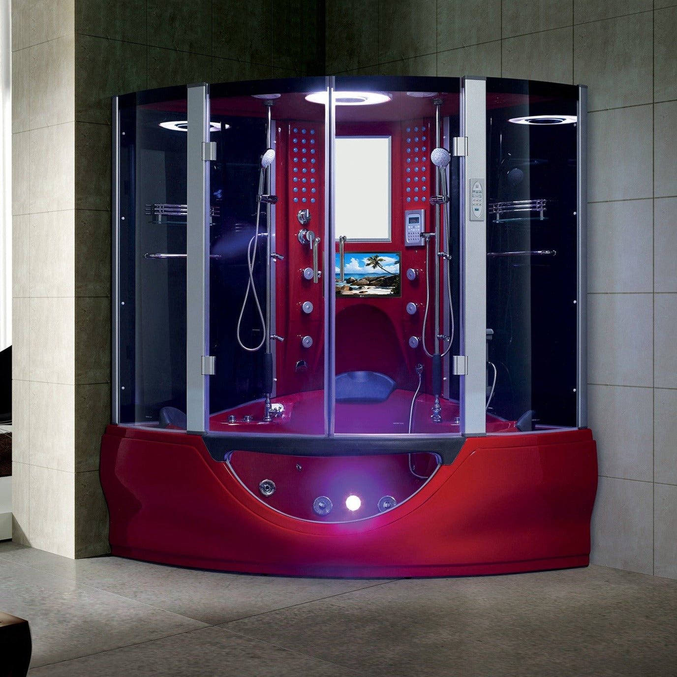 Maya Bath | Platinum Superior Steam Shower Tub Combo with TV
