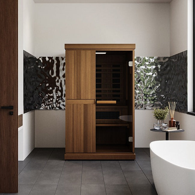 Finnmark FD-4 Trinity Infrared & Steam Sauna Combo Home Sauna with Infrared & Traditional Heater