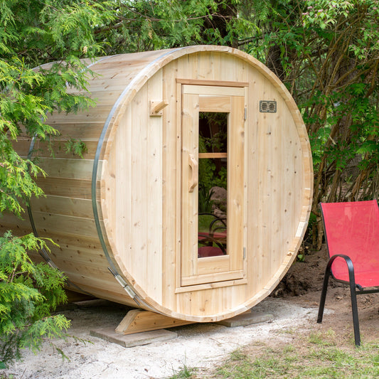 Dundalk Leisurecraft Canadian Timber 4 Person Harmony Barrel Sauna CTC22W