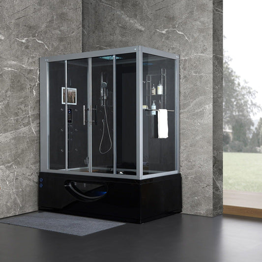 Maya Bath | Catania Platinum Steam Shower Tub Combo with Smart TV