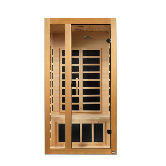 Dynamic Gracia 1-2-person Low EMF (Under 8MG) FAR Infrared Sauna (Canadian Hemlock)