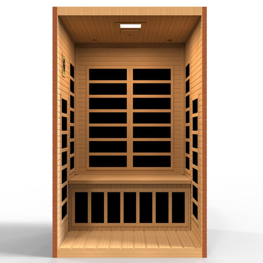 Dynamic Santiago Elite 2-person Ultra Low EMF (Under 3MG) FAR Infrared Sauna (Canadian Hemlock)