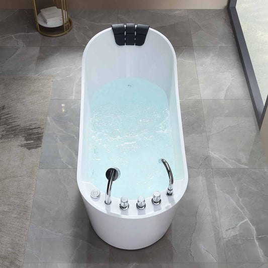 EMPAVA | 67AIS09 67 IN. WHIRLPOOL FREESTANDING ACRYLIC BATHTUB