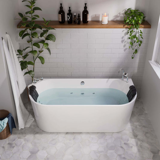 EMPAVA | 71AIS08 71 IN. LUXURIOUS WHIRLPOOL ACRYLIC ALCOVE BATHTUB