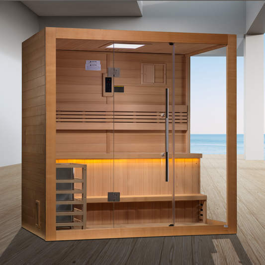 Golden Designs "Forssa Edition" 3-4 Person Traditional Sauna (GDI-7203-01) - Canadian Red Cedar Interior
