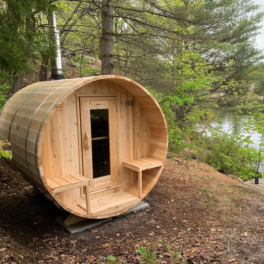 Dundalk Leisurecraft Canadian Timber 4 Person Serenity Barrel Sauna CTC2245W