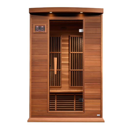 Maxxus Cholet Edition 2-Person Near Zero EMF (Under 2MG) FAR Infrared Sauna (Canadian Red Cedar)