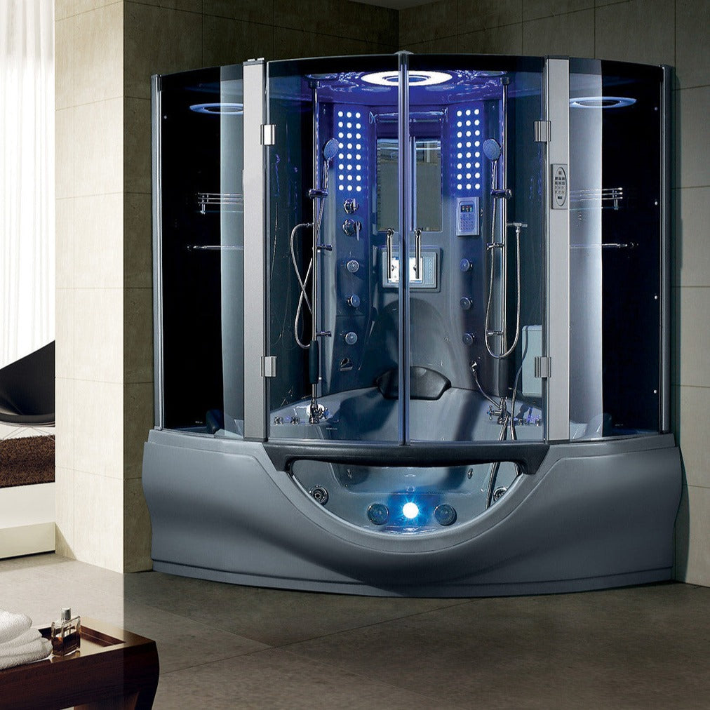 Maya Bath | Valencia Steam Shower Tub Combo with TV